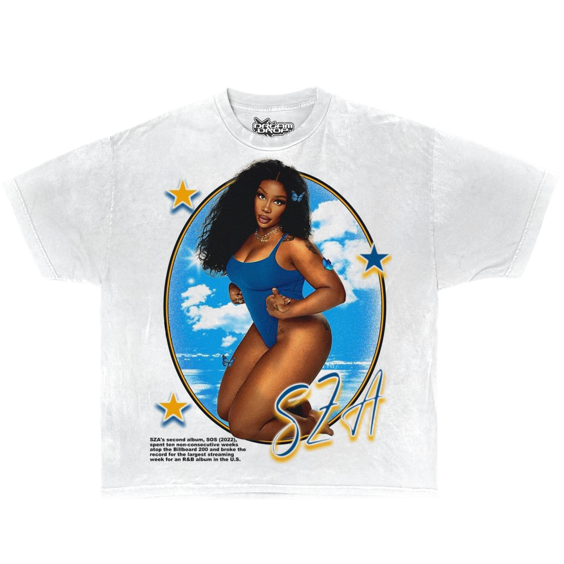 SZA Vintage Boxy Graphic T-Shirt, 100% Cotton