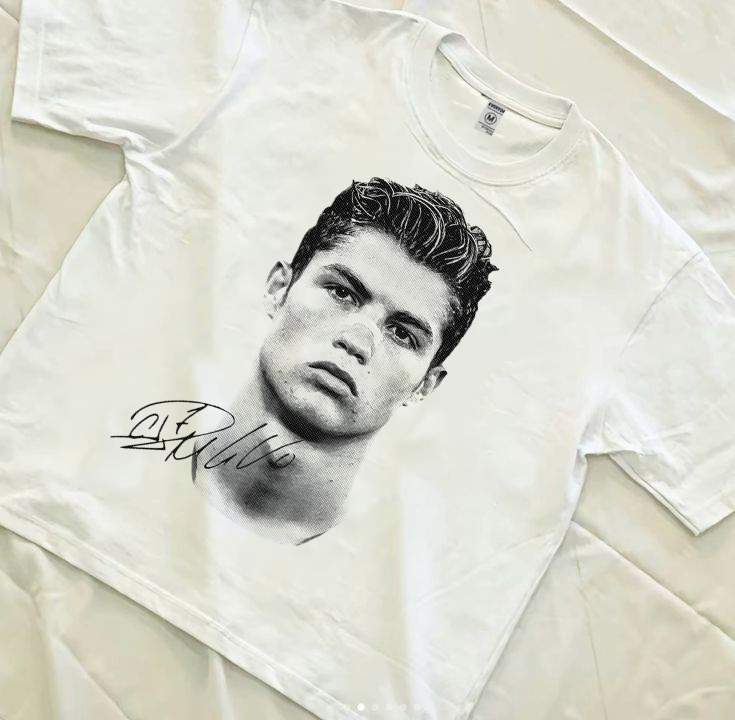 Cristiano Ronaldo Oversized Vintage Graphic T‑Shirt