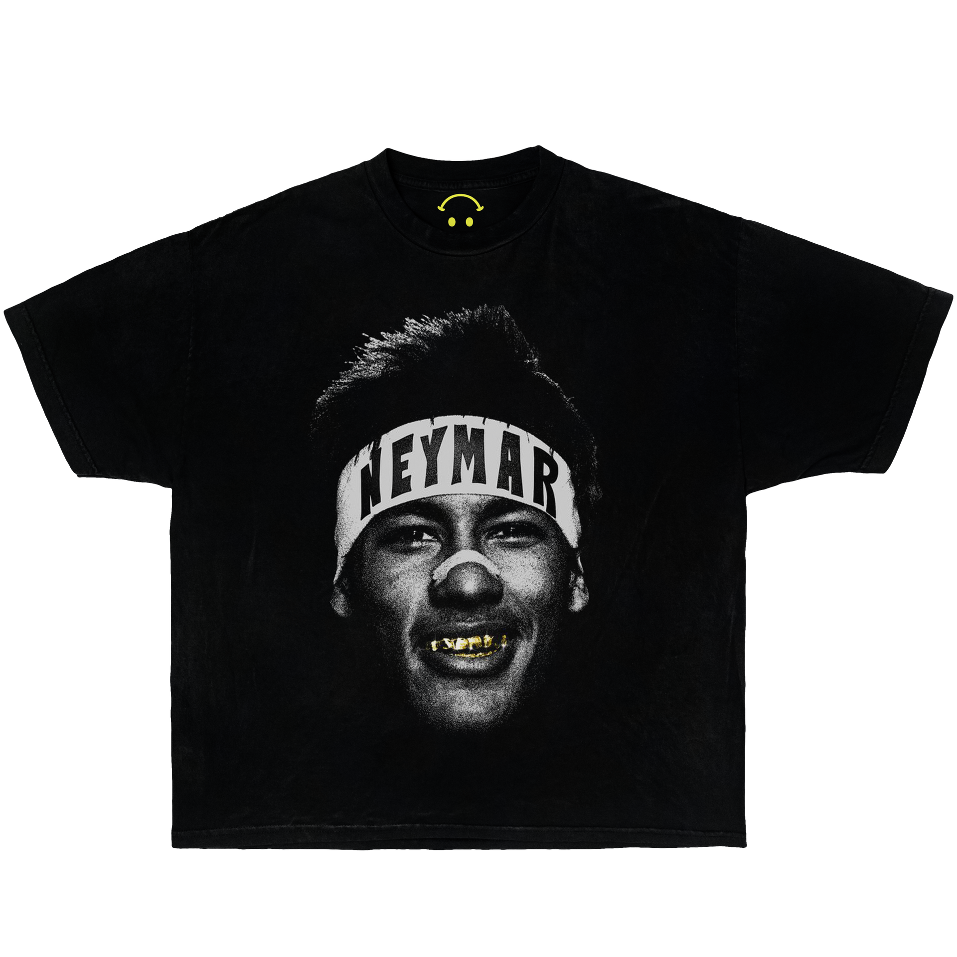 Neymar Gold Grillz Oversized Soccer Graphic T-Shirt