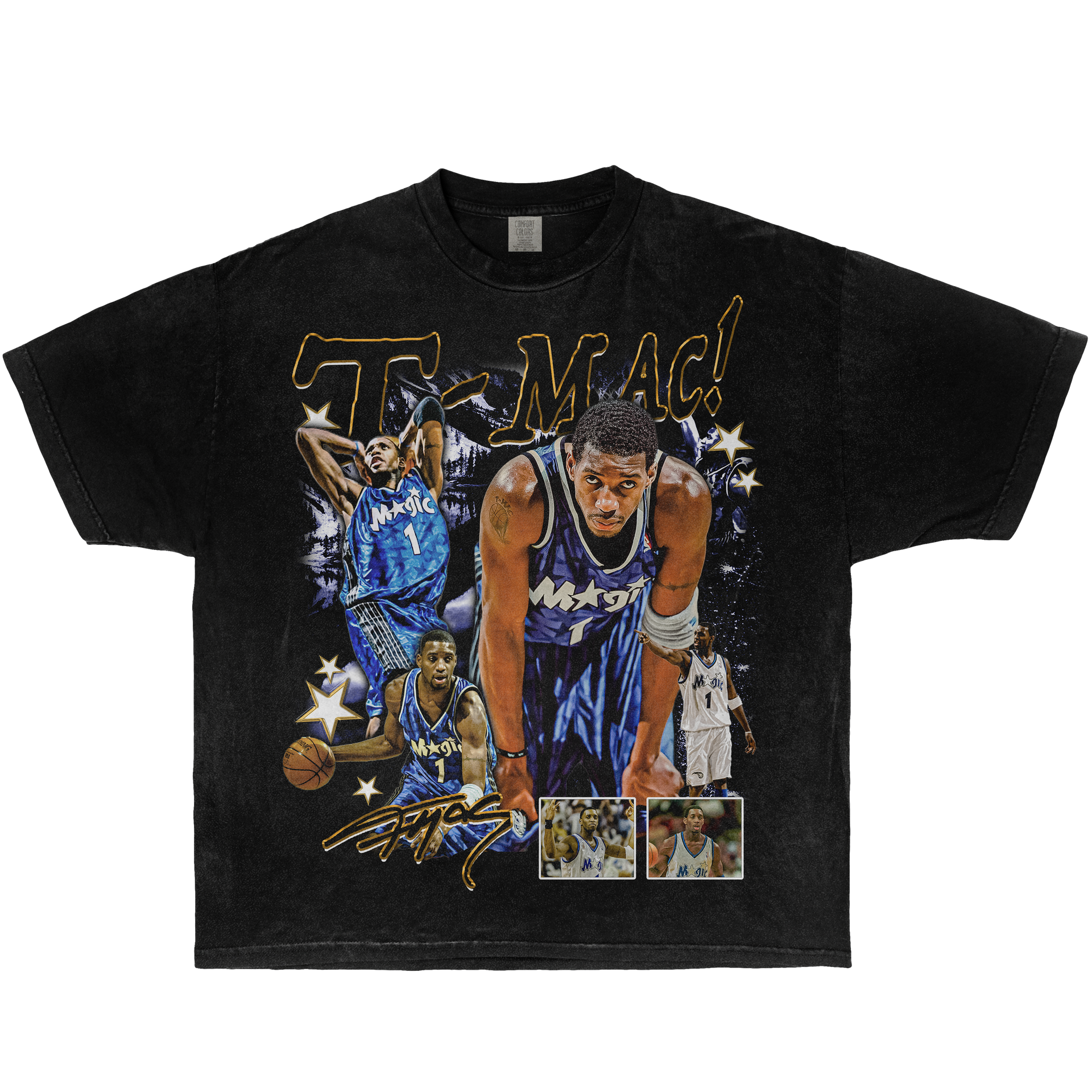 1997 T-Mac Magic Draft Tracy McGrady Boxy Vintage Graphic Basketball Tee Streetwear Y2K