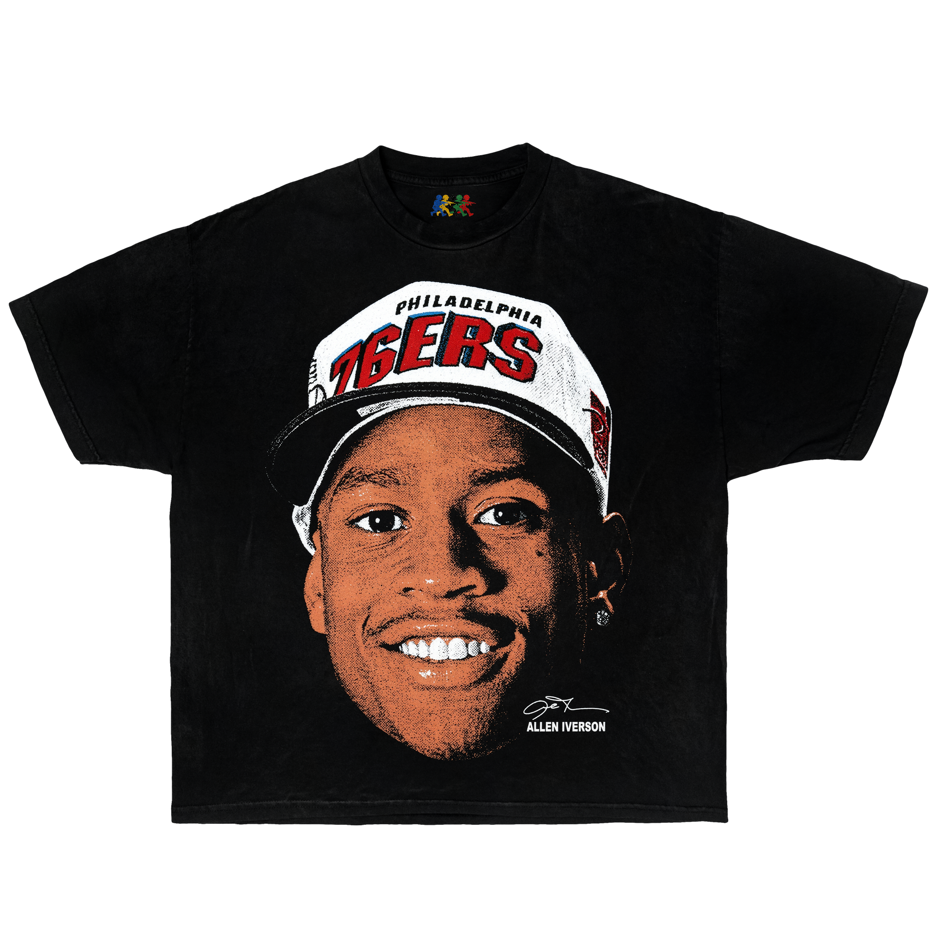 Allen Iverson 76ers Vintage Graphic T-Shirt – Black Y2K Oversized