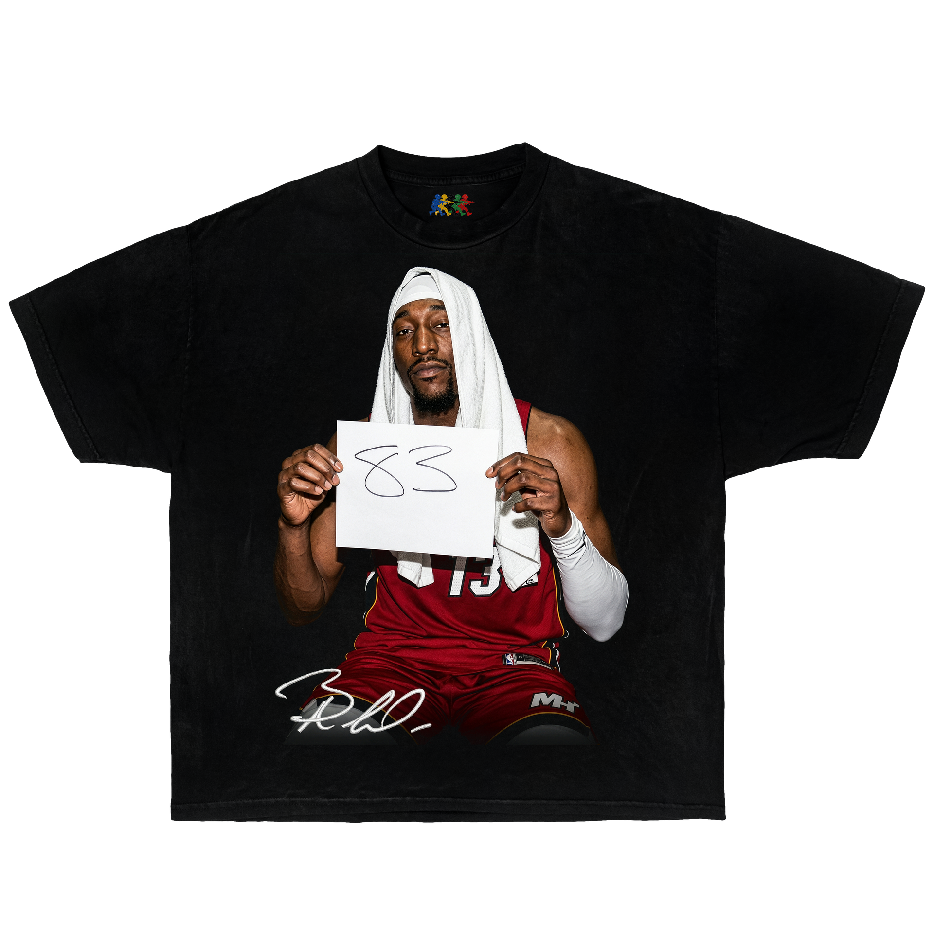 Bam Adebayo Vintage Graphic T-Shirt Black – Miami Heat NBA Basketball Bootleg Boxy Oversized Streetwear Tee