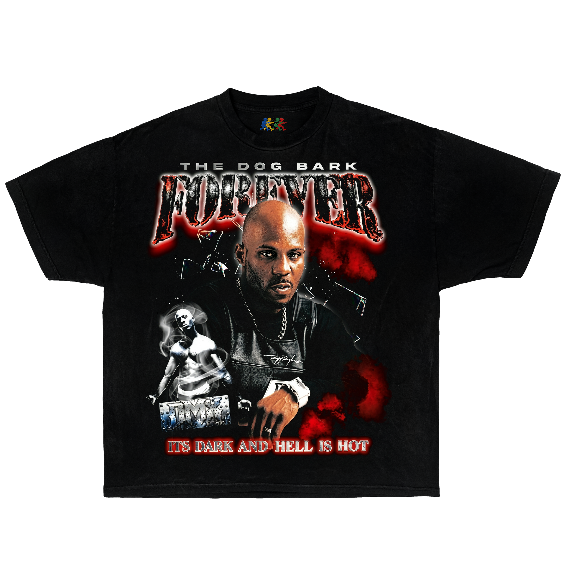 DMX Vintage Rap Graphic T-Shirt Black – Double Sided Hip Hop Bootleg Boxy Oversized Y2K Tee