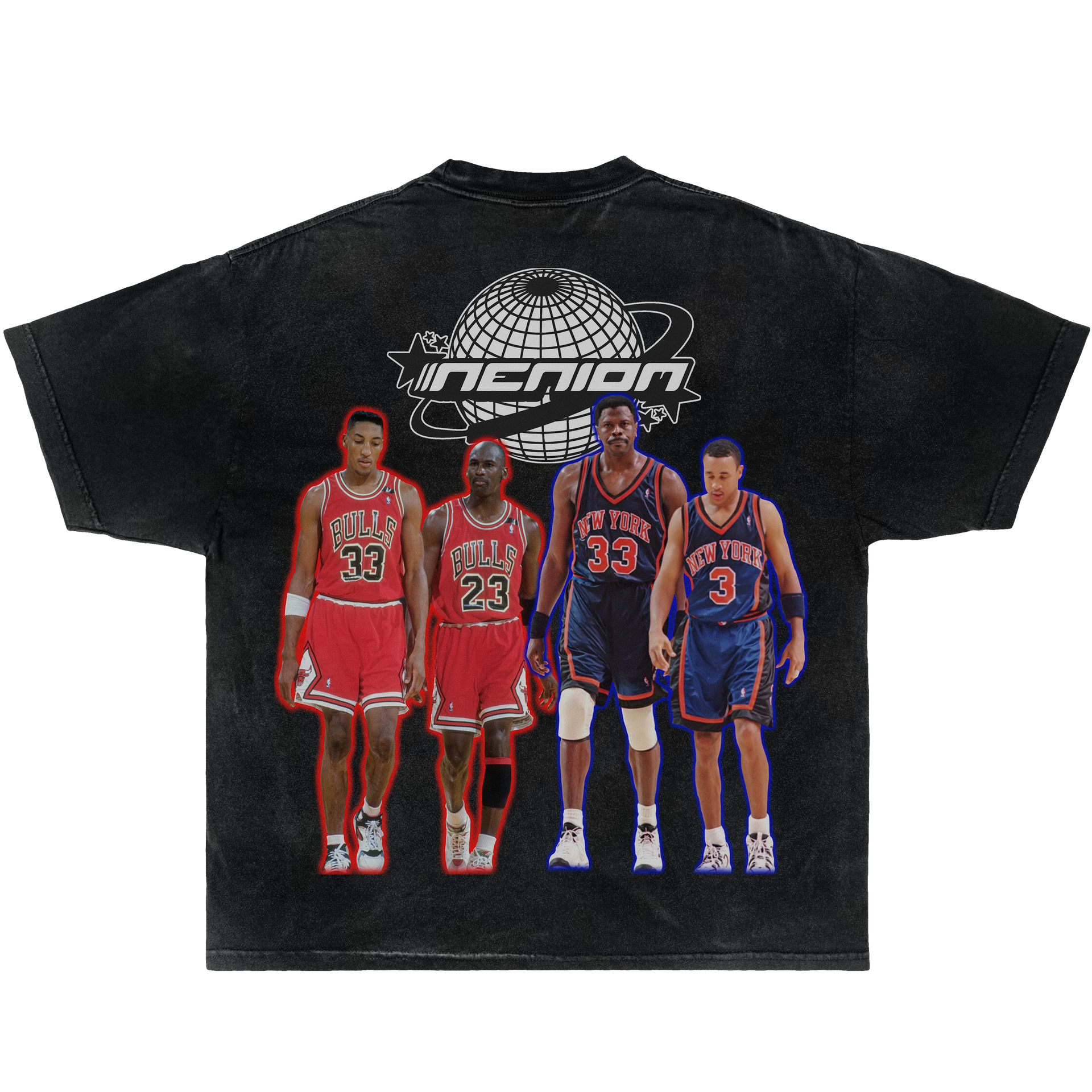 1996 Eastern Semifinals Playoffs Jordan vs Pat Boxy Vintage Graphic Basketball Tee Streetwear Y2K