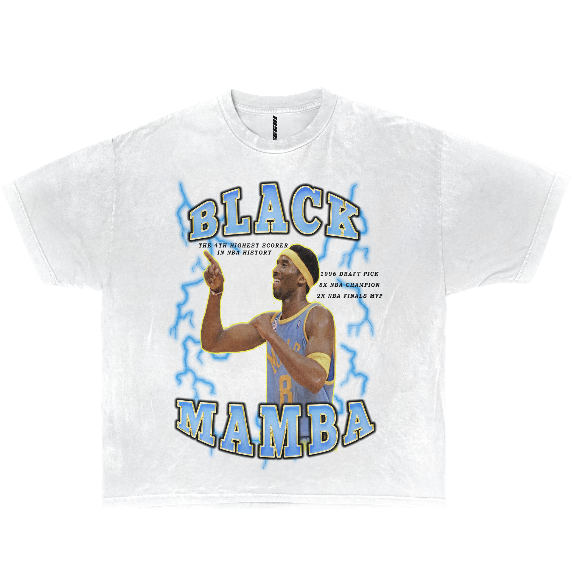 Kobe Bryant Black Mamba World Championship Boxy Vintage Graphic Basketball Tee Streetwear Y2K