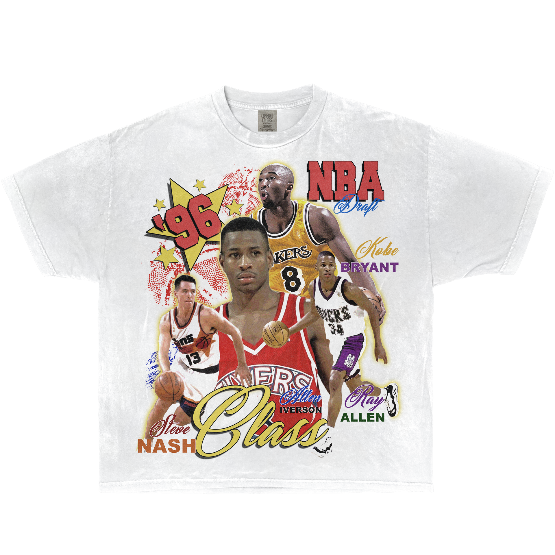 1996 Rookie Class NBA Rookies Boxy Vintage Shirt Streetwear Y2K Graphic Basketball Tees