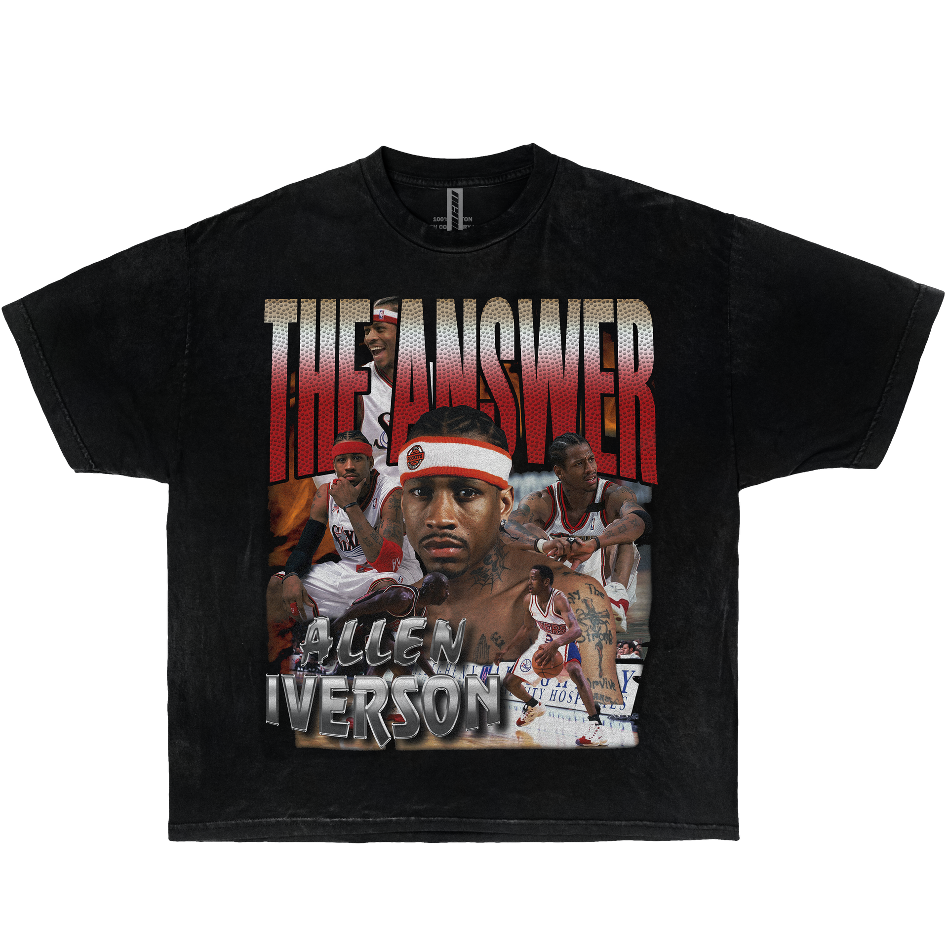 Allen Iverson "The Answer" Boxy Vintage Graphic Basketball Tee Streetwear Y2K