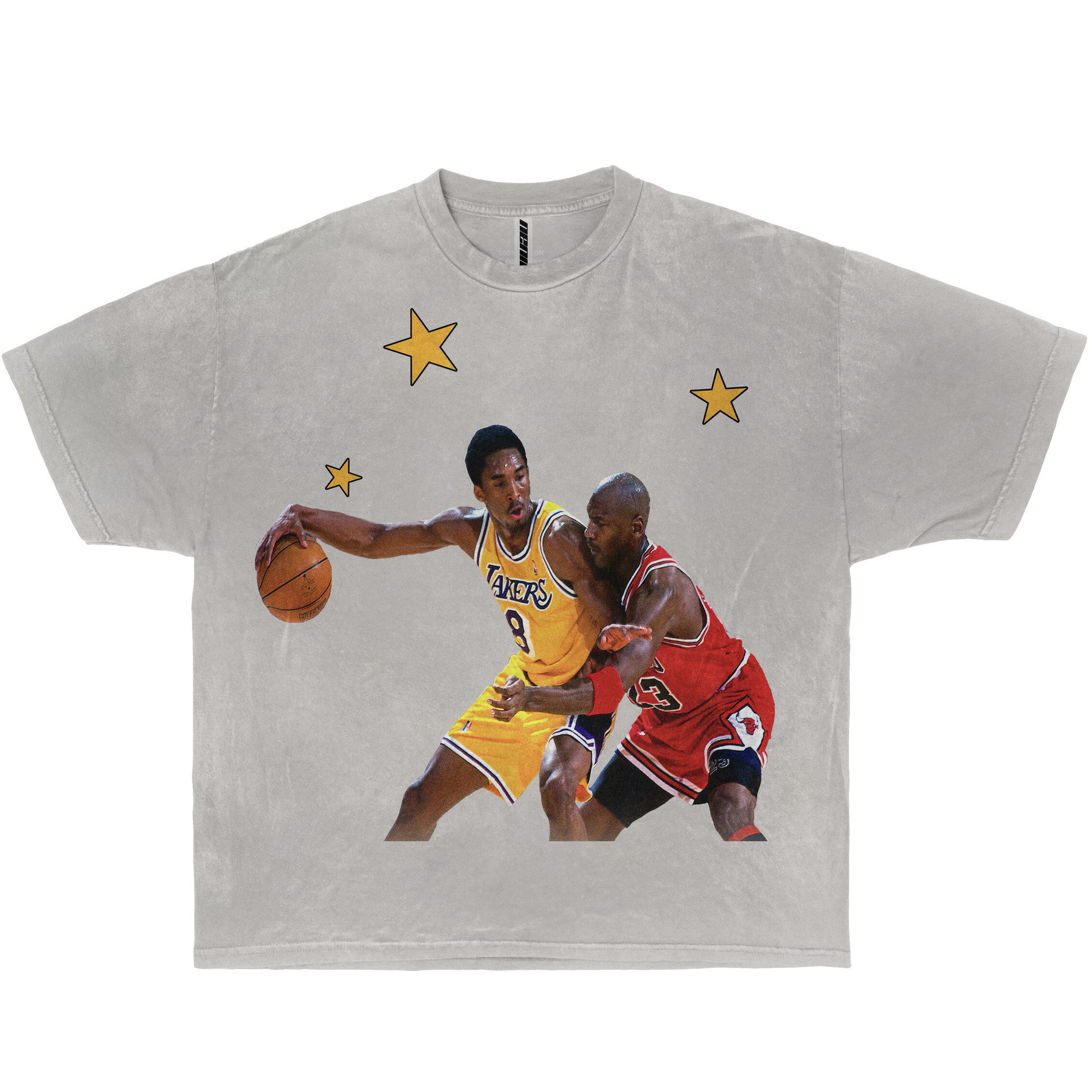 Kobe Bryant Vs Michael Jordan 1998 Boxy Vintage Graphic Basketball Tee Streetwear Y2K