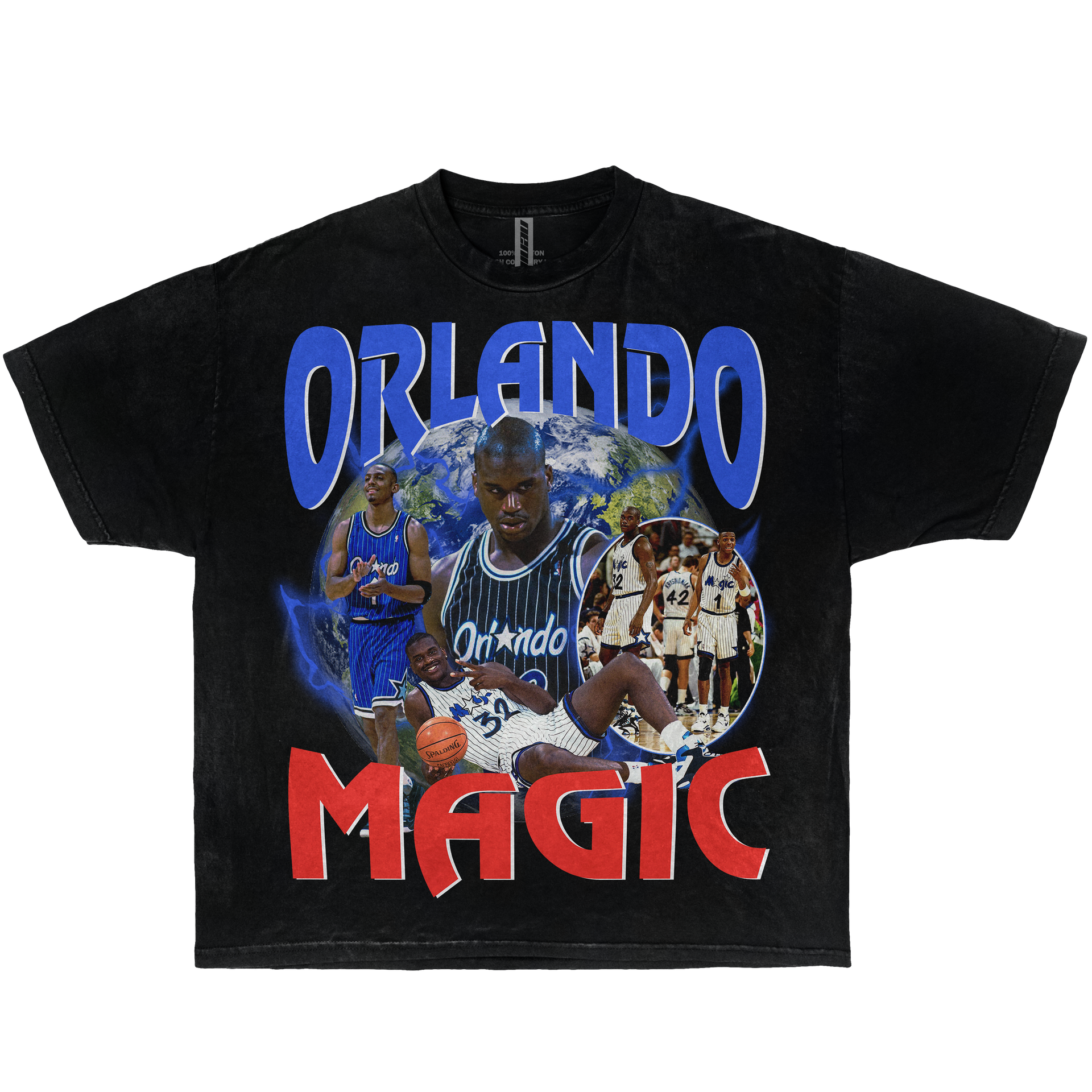 Orlando Magic World Takeover Shaq Penny Hardaway Boxy Vintage Shirt Streetwear Y2K Graphic Basketball Tees