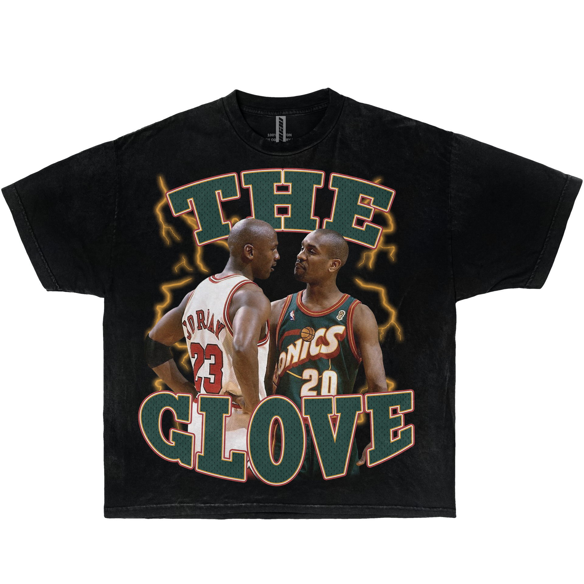 Gary Payton "The Glove" NBA 1996 Finals Boxy Vintage Graphic Basketball Tee Streetwear Y2K