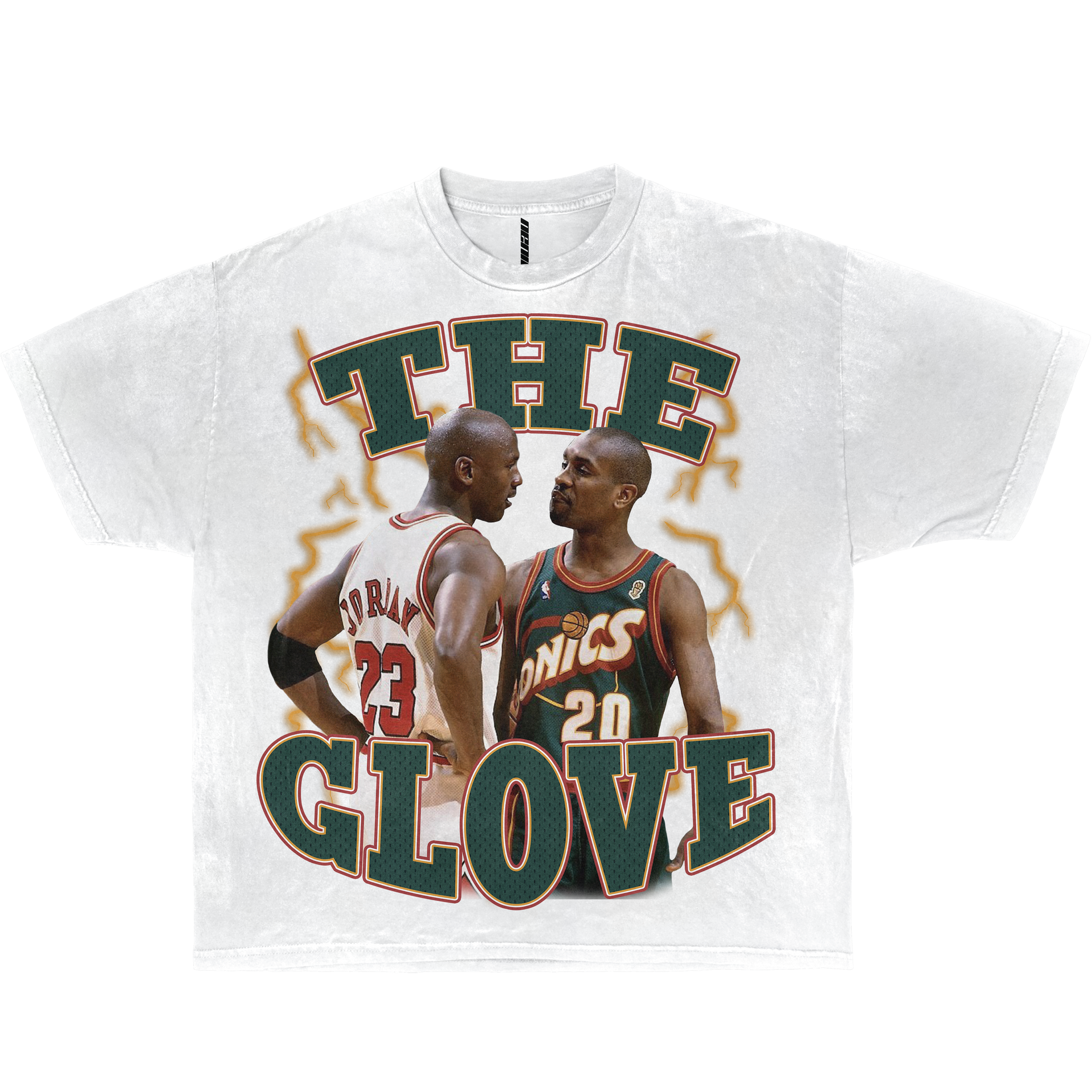 Gary Payton "The Glove" NBA 1996 Finals Boxy Vintage Graphic Basketball Tee Streetwear Y2K